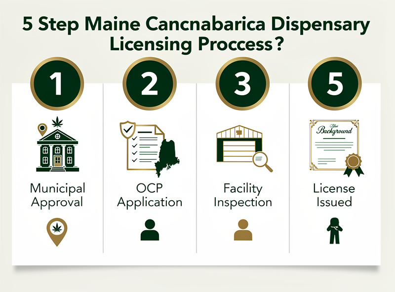 Maine cannabis dispensary licensing process: 5 steps from municipal approval to license issued